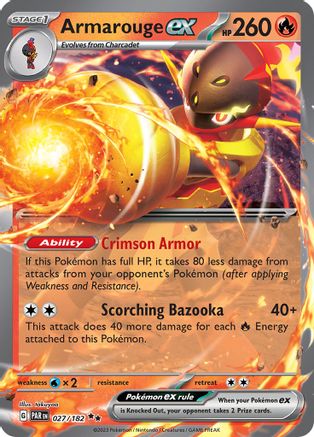 Armarouge ex 027/182 - Holofoil SV04 Paradox Rift - Double Rare