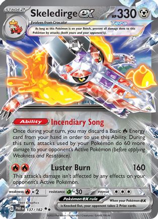 Skeledirge ex 137/182 - Holofoil SV04 Paradox Rift - Double Rare