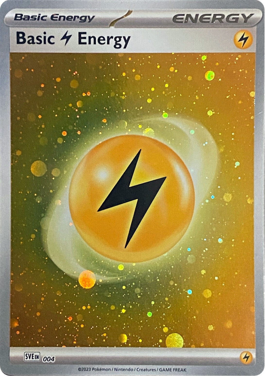 Basic Lightning Energy (Cosmos Holo) (004) (Holofoil) [SVE: Scarlet & Violet Energies]