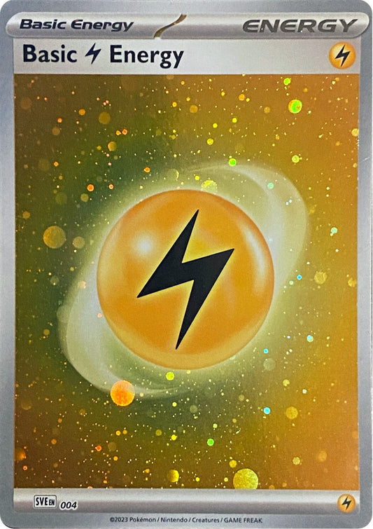 Basic Lightning Energy (Cosmos Holo) (004) (Holofoil) [SVE: Scarlet & Violet Energies]