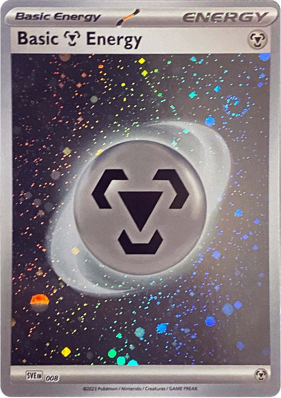 Basic Metal Energy (Cosmos Holo) (008) (Holofoil) [SVE: Scarlet & Violet Energies]