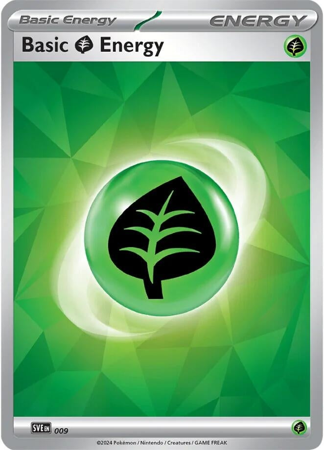 Basic Grass Energy - 009 (009) (Holofoil) [SVE: Scarlet & Violet Energies]