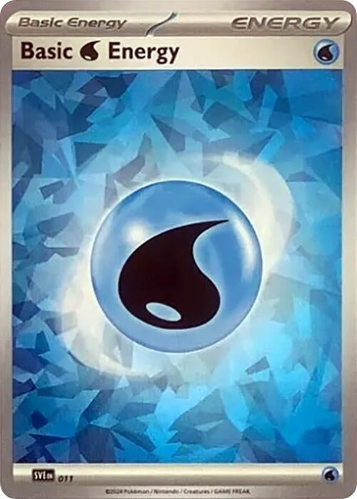 Basic Water Energy (Cracked Ice Holo) (011) (Holofoil) [SVE: Scarlet & Violet Energies]