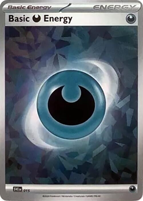 Basic Darkness Energy (Cracked Ice Holo) (015) (Holofoil) [SVE: Scarlet & Violet Energies]