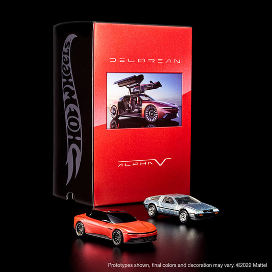 Hot Wheels x DeLorean DMC-12 & Alpha5 Collector Set