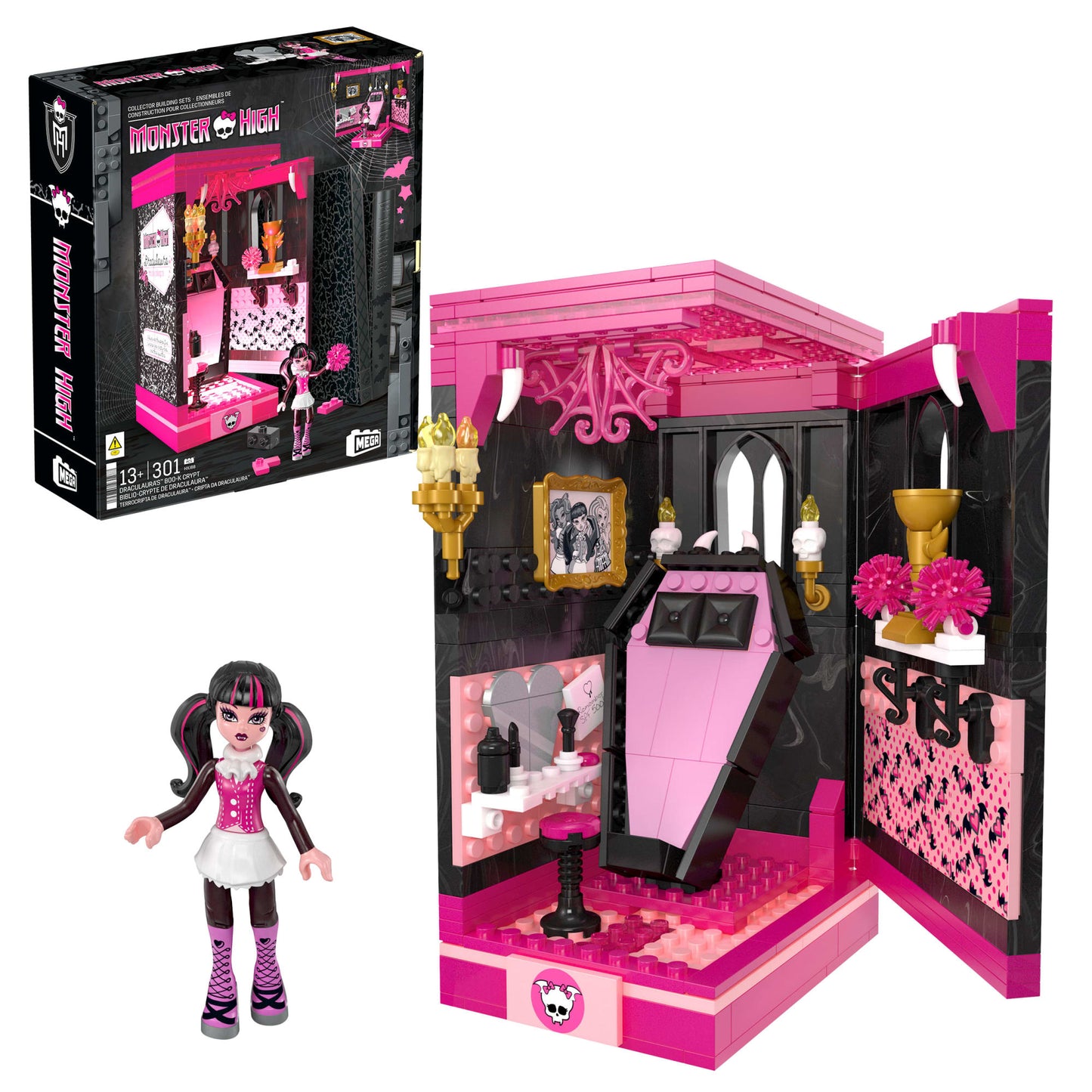 MEGA Monster High Draculaura's Boo-k Crypt Building Toy Kit